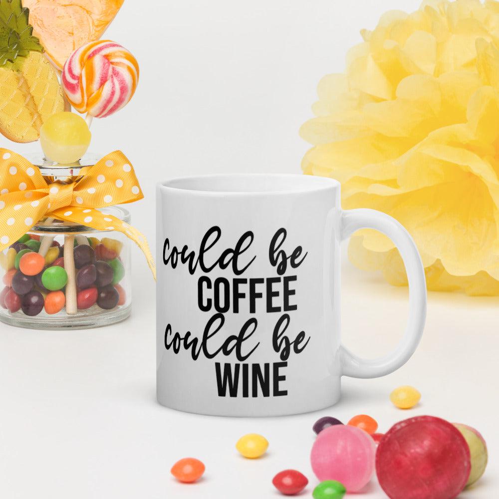Could Be Coffee Could Be Wine Ceramic Mug Salt and Sparkle