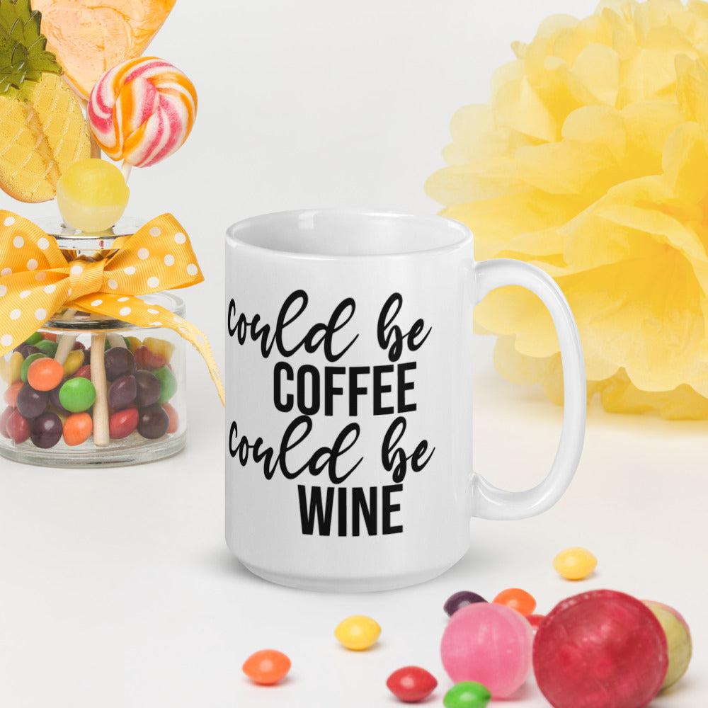 Could Be Coffee Could Be Wine Ceramic Mug Salt and Sparkle