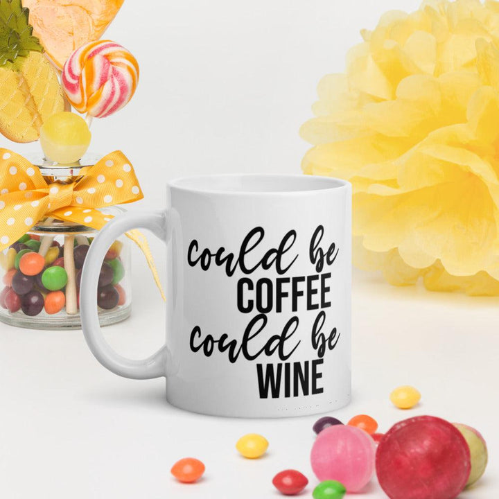 Could Be Coffee Could Be Wine Ceramic Mug Salt and Sparkle