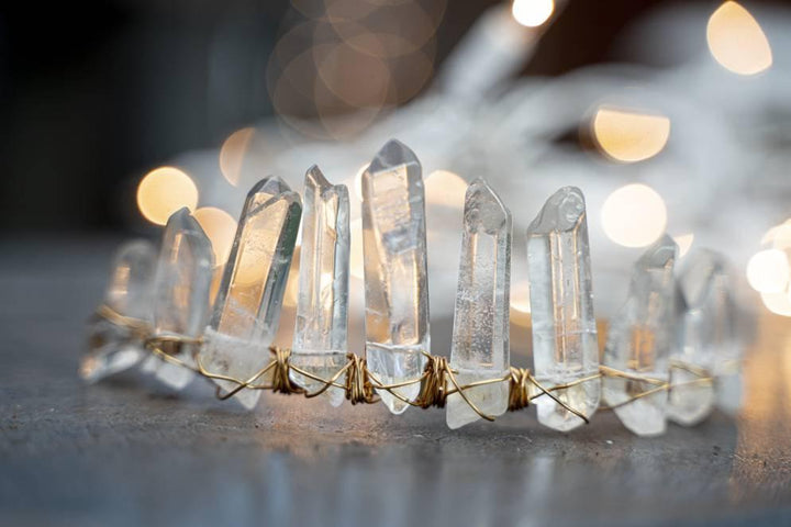 Crystal Quartz Tiara - Indie Wedding Bridal Hair Accessory Salt and Sparkle