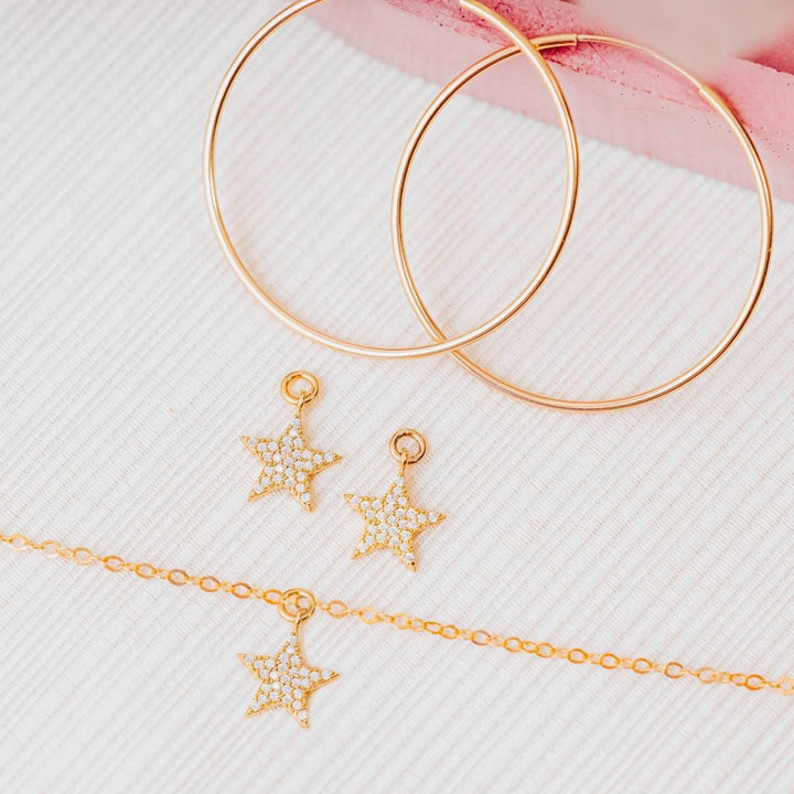 Crystal Star Gold Necklace - Ready to Ship Salt and Sparkle