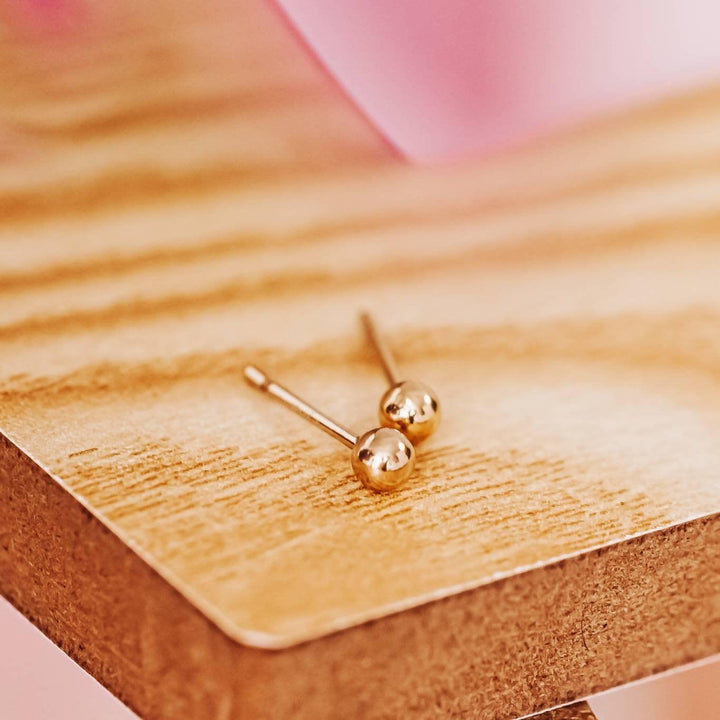 Dainty Crystal Dangle Gold Stud Earrings Salt and Sparkle