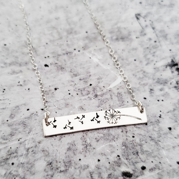 Dandelion Bar Necklace Salt and Sparkle