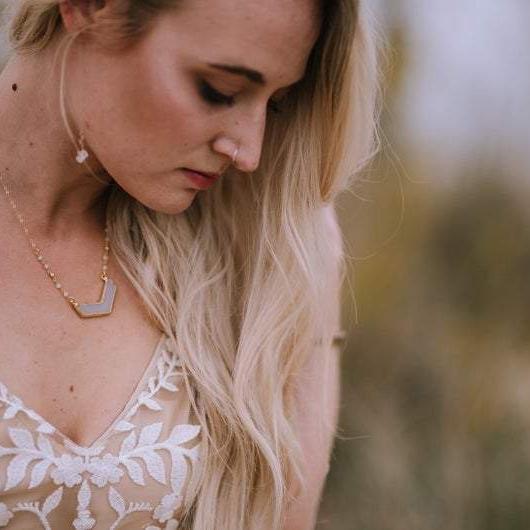 Dandelion Chevron Necklace Salt and Sparkle