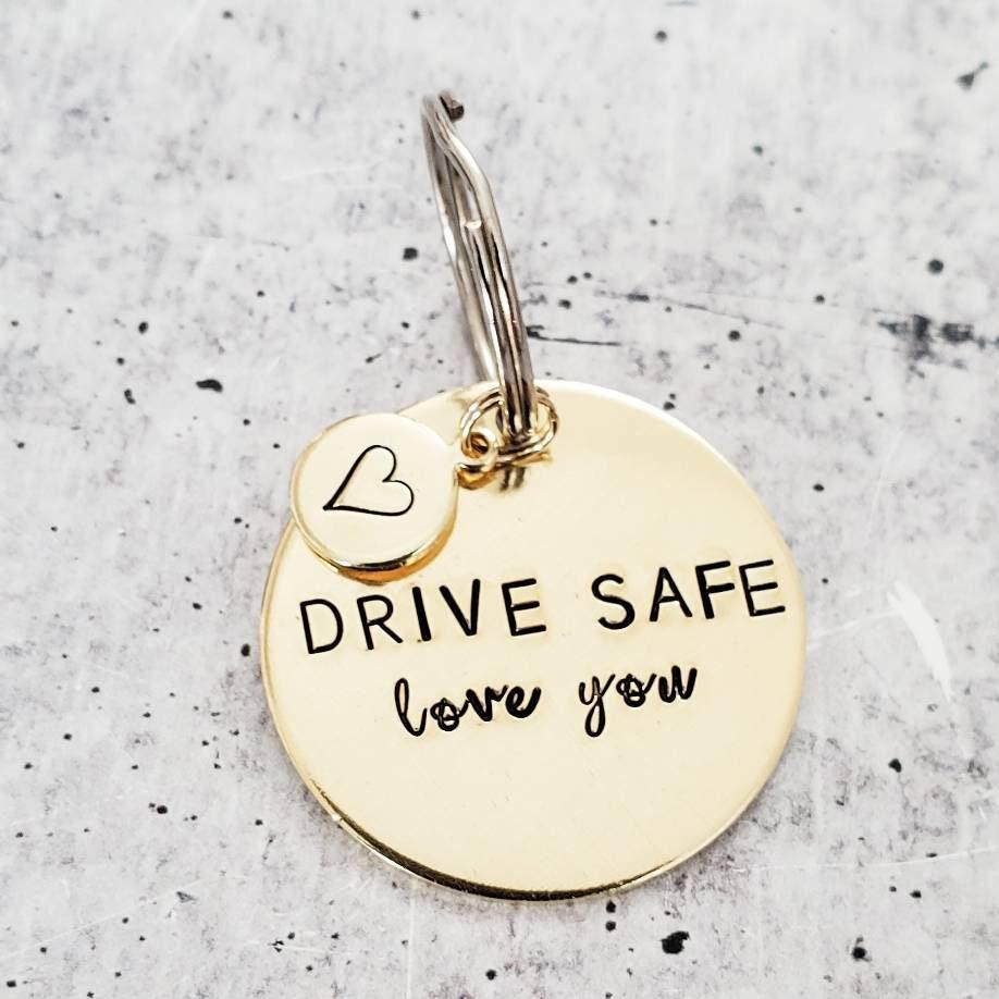 Drive Safe Love You Keychain Salt and Sparkle