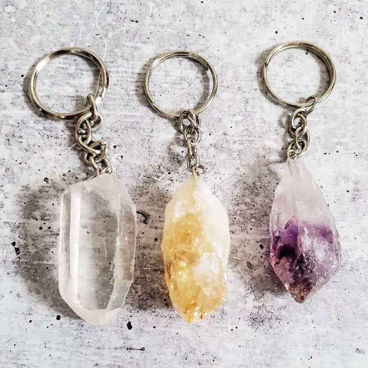 EXHALE THE BULLSHIT Crystal Keychain Salt and Sparkle