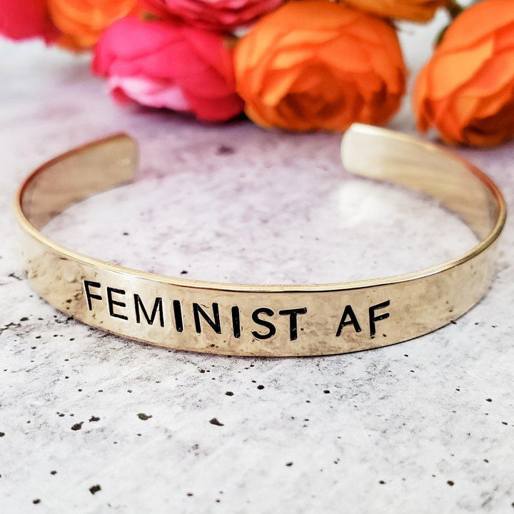 FEMINIST AF Stacking Cuff Bracelet Salt and Sparkle