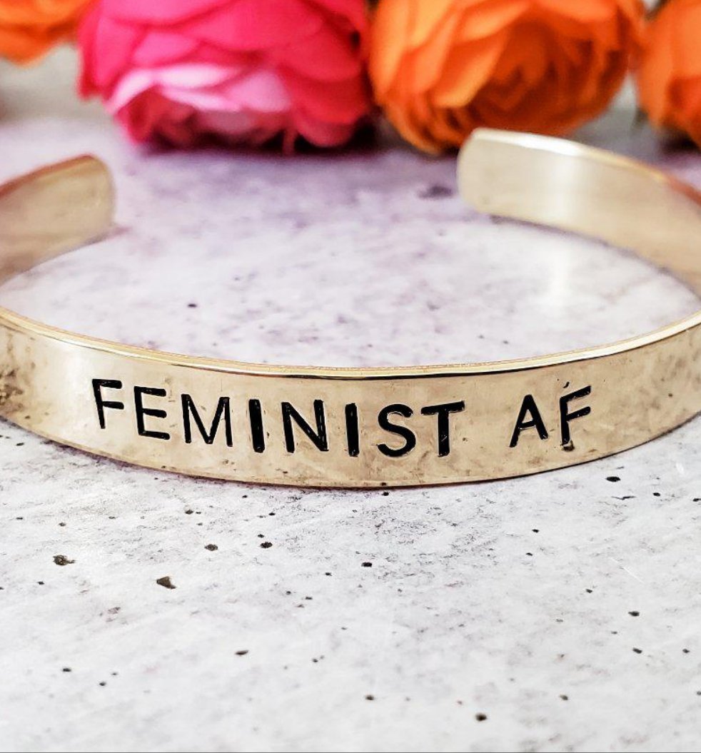 FEMINIST AF Stacking Cuff Bracelet Salt and Sparkle