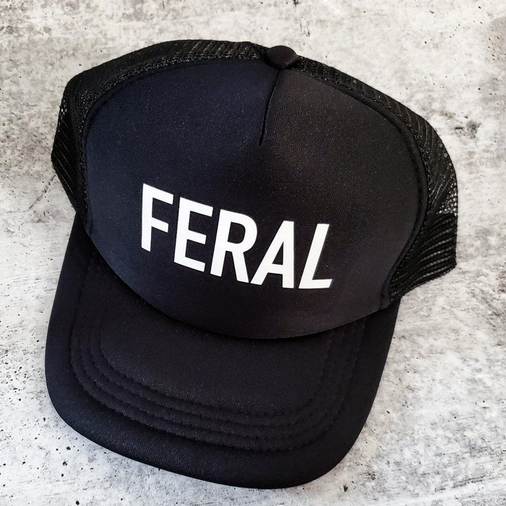 FERAL Youth Trucker Hat Salt and Sparkle