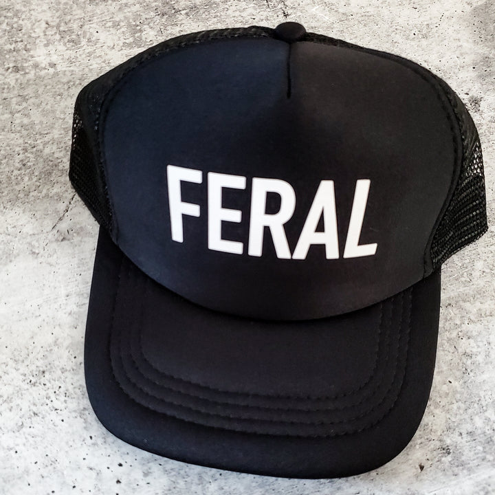 FERAL Youth Trucker Hat Salt and Sparkle