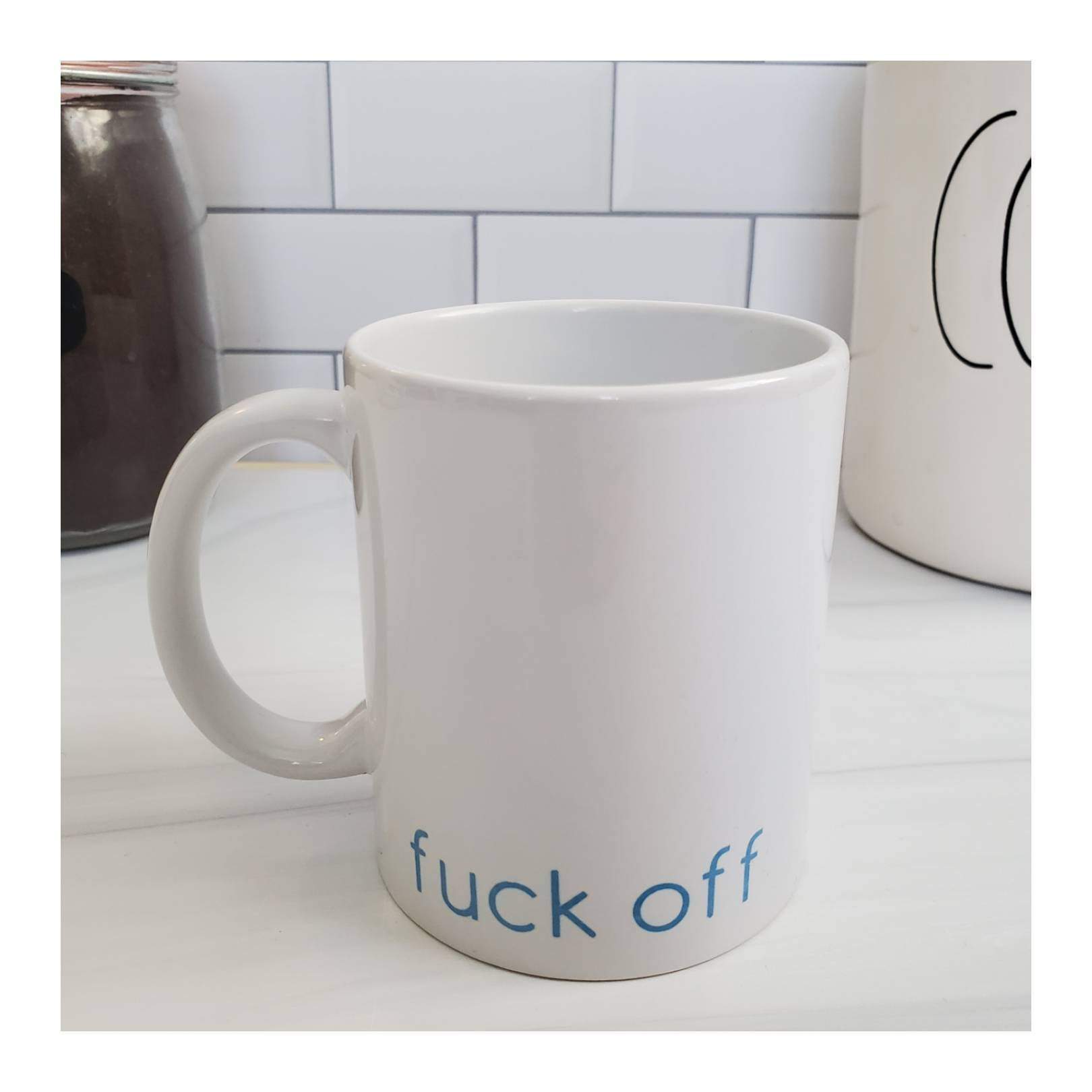 FUCK OFF Ceramic Coffee Mug Salt and Sparkle