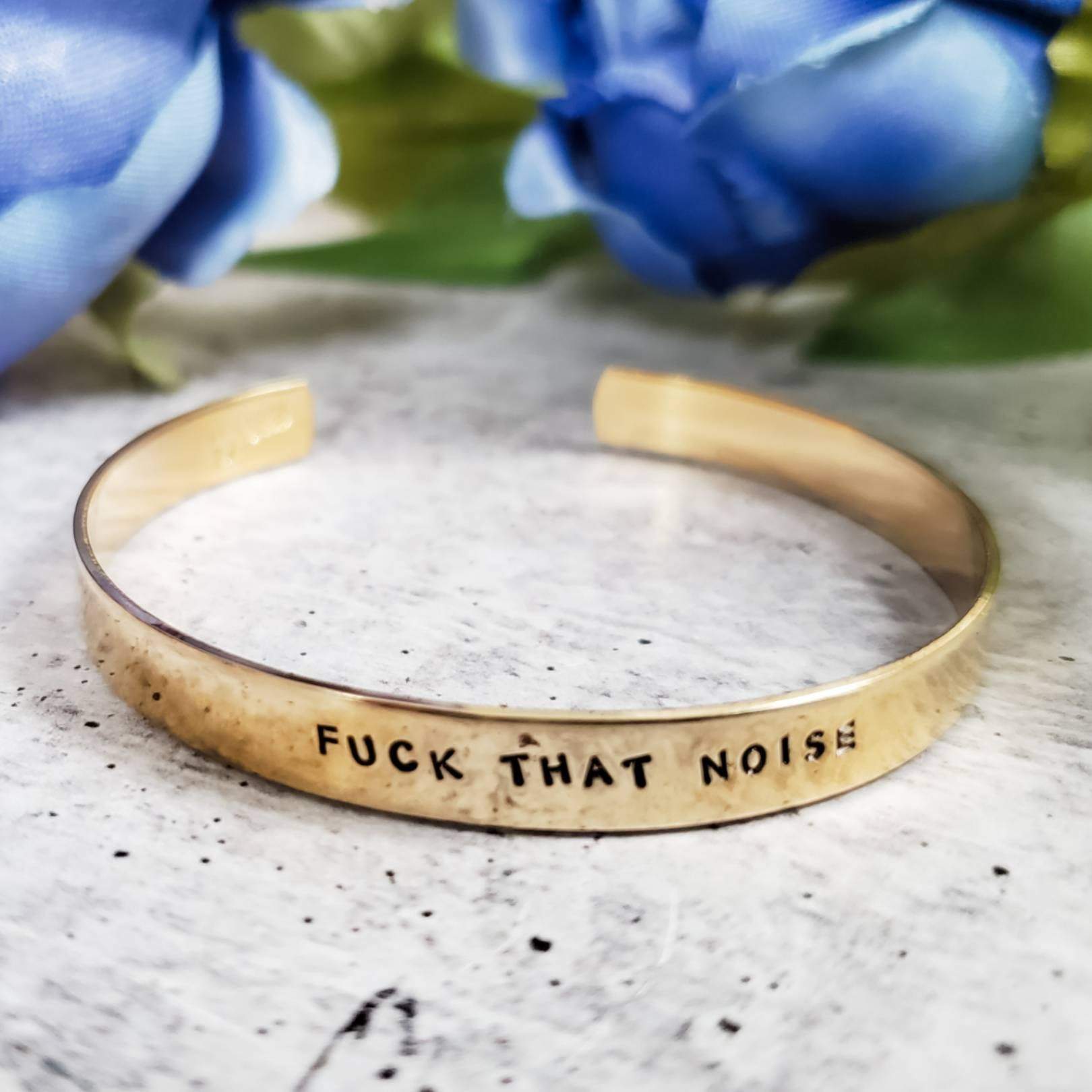 FUCK THAT NOISE Stacking Cuff Bracelet Salt and Sparkle