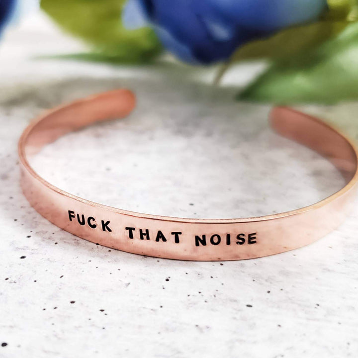 FUCK THAT NOISE Stacking Cuff Bracelet Salt and Sparkle