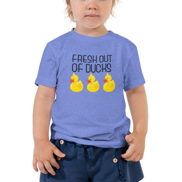 Fresh out of Ducks Toddler Short Sleeve Tee Shirt Salt and Sparkle