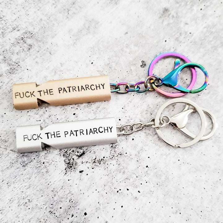 Fuck the Patriarchy Rape Whistle Salt and Sparkle