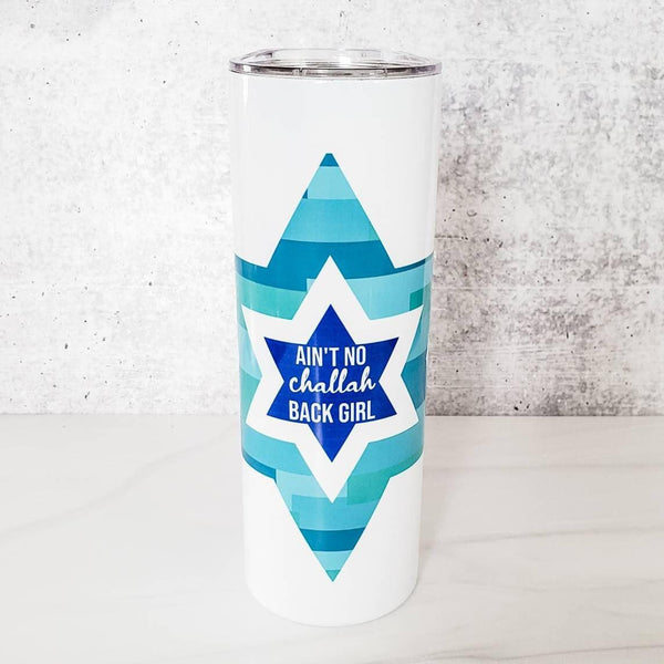 Funny Jewish Star Chanukah Wine Tumbler Salt and Sparkle