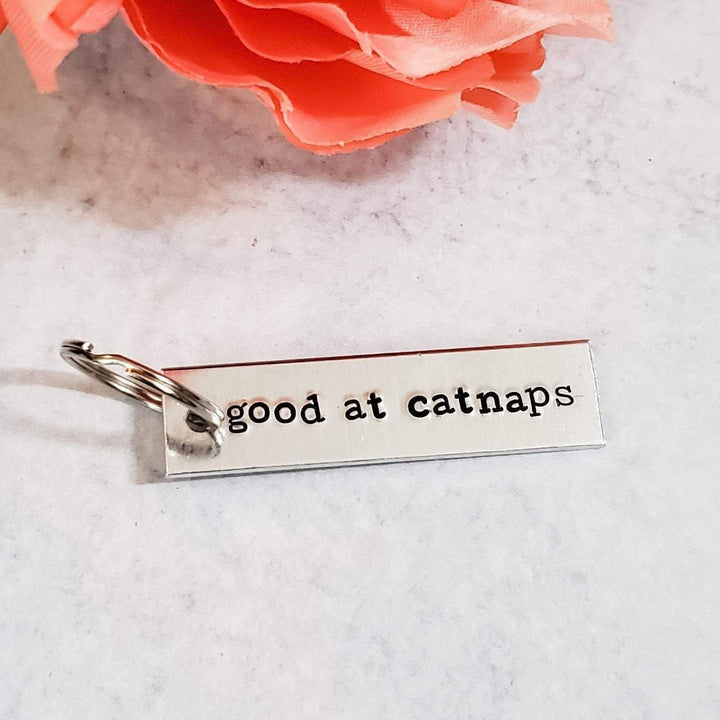 GOOD AT CATNAPS  Bar Keychain Salt and Sparkle