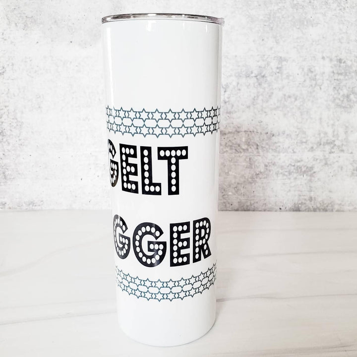 Gelt Digger Chanukah Wine Tumbler Salt and Sparkle