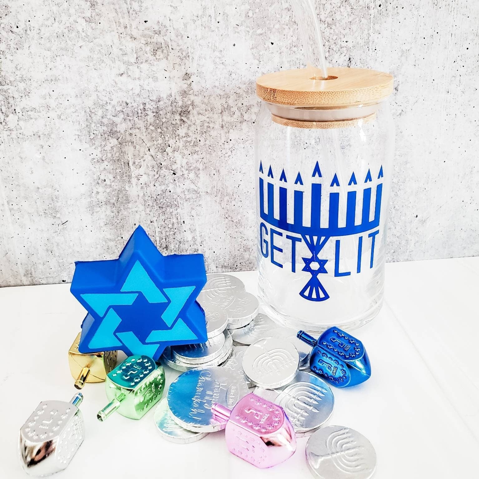 Get Lit Funny Hanukkah Self Care Gift Box Salt and Sparkle