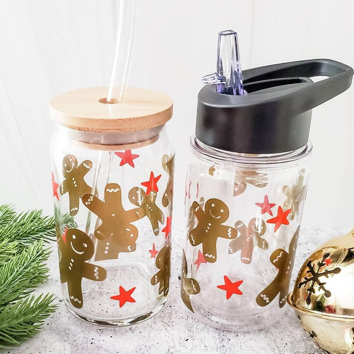 Gingerbread Christmas Toddler Straw Cup Salt and Sparkle