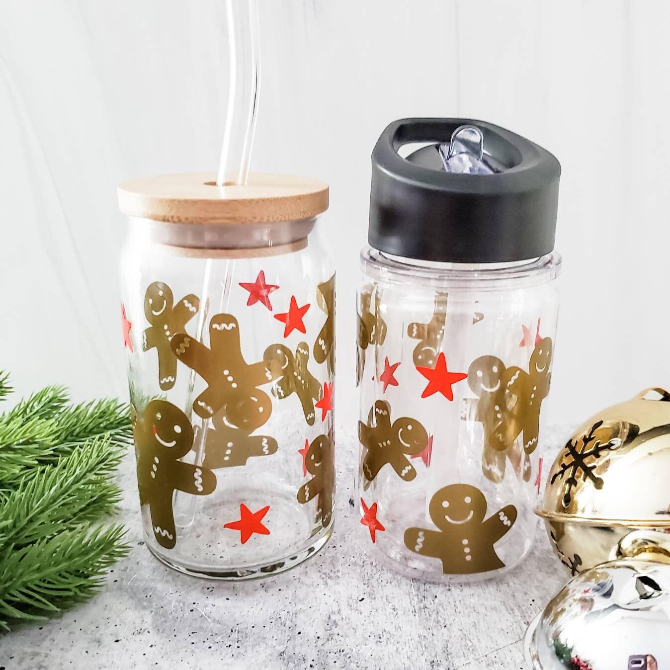 Gingerbread Christmas Toddler Straw Cup Salt and Sparkle