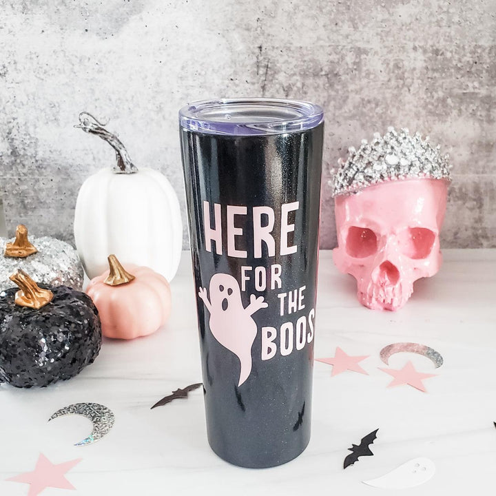 HALLOWEEN Black Glitter Funny 20oz Insulated Tumbler Salt and Sparkle