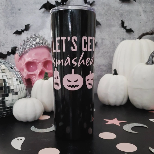 HALLOWEEN Black Glitter Funny 20oz Insulated Tumbler Salt and Sparkle