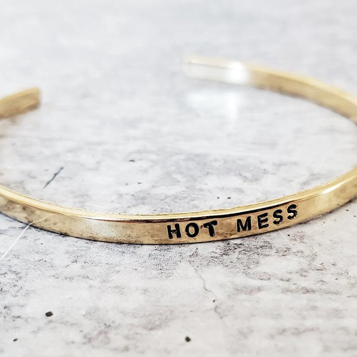 HOT MESS Skinny Cuff Bracelet Salt and Sparkle