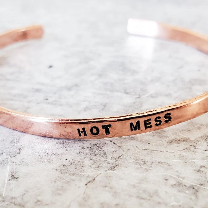 HOT MESS Skinny Cuff Bracelet Salt and Sparkle