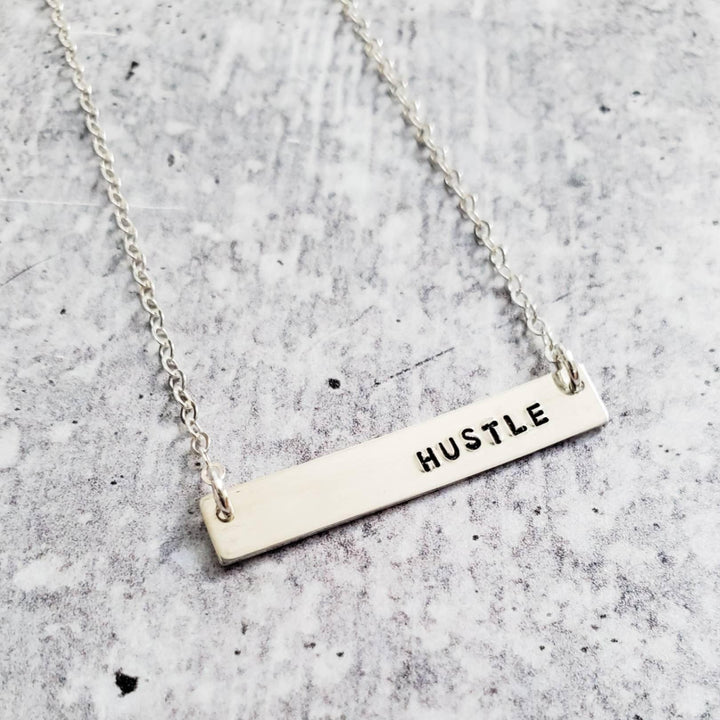 HUSTLE Bar Necklace Salt and Sparkle