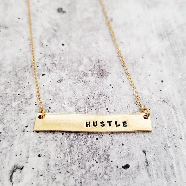 HUSTLE Bar Necklace Salt and Sparkle