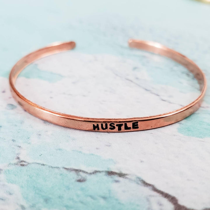 HUSTLE Skinny Cuff Bracelet Salt and Sparkle