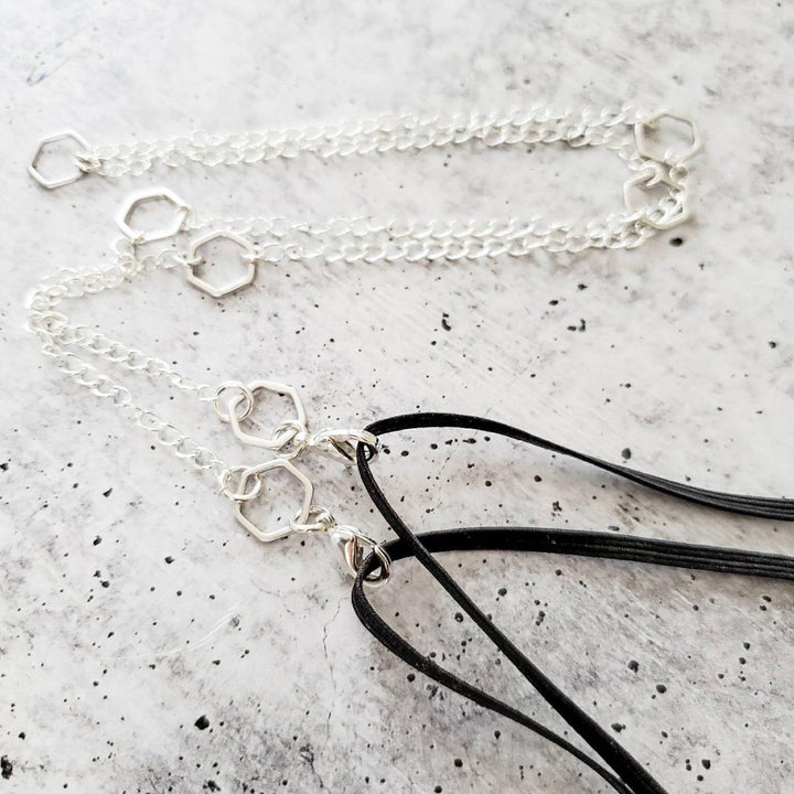 Hexagon Glasses Chain Salt and Sparkle