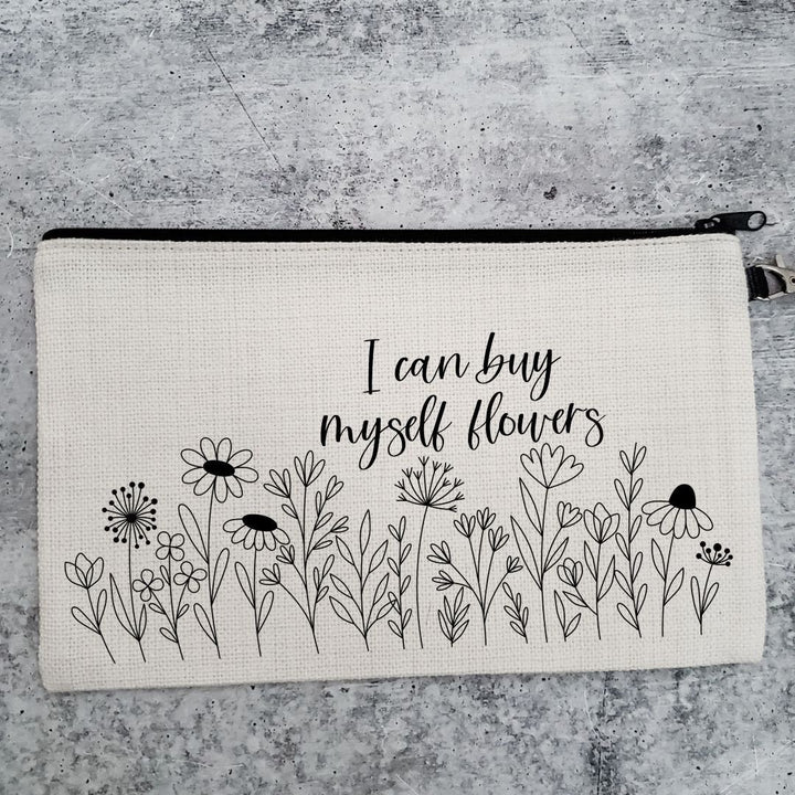 I Can Buy Myself Flowers Wristlet Bag Salt and Sparkle