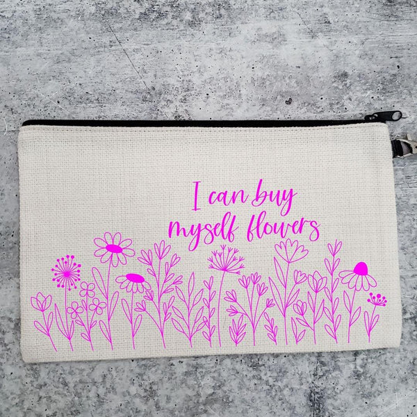 I Can Buy Myself Flowers Wristlet Bag Salt and Sparkle