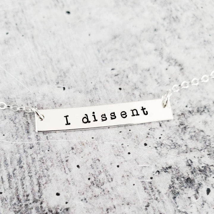 I DISSENT Bar Necklace Salt and Sparkle