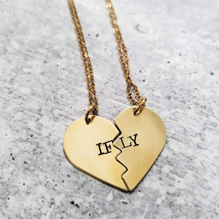 IFLY Broken Heart Friendship Necklaces Salt and Sparkle