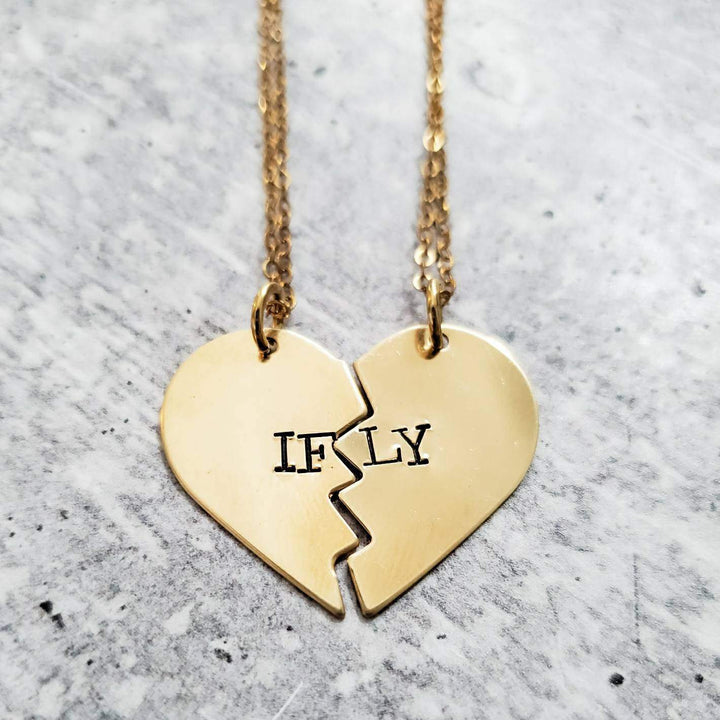 IFLY Broken Heart Friendship Necklaces Salt and Sparkle