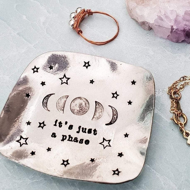 It's Just A Phase Moon Phases Trinket Dish Salt and Sparkle