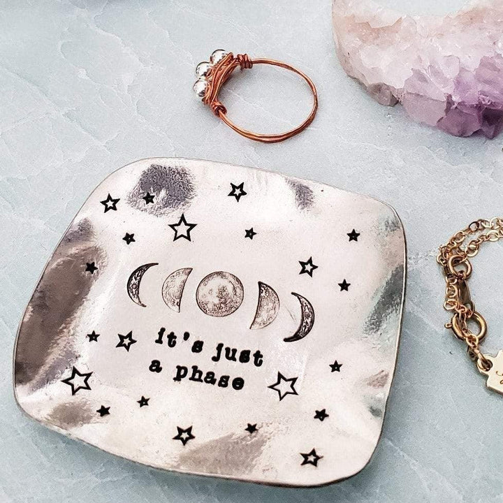 It's Just A Phase Moon Phases Trinket Dish Salt and Sparkle