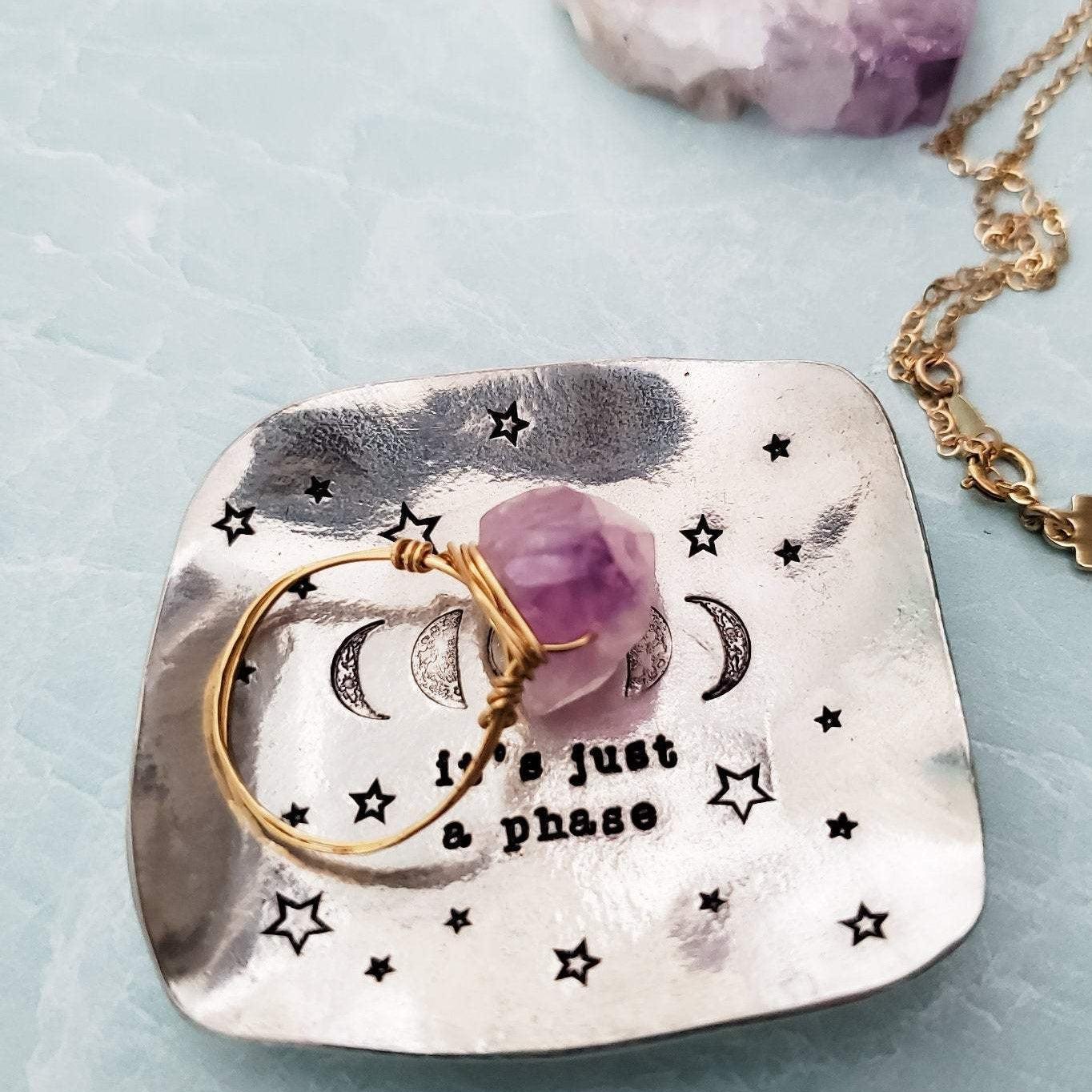It's Just A Phase Moon Phases Trinket Dish Salt and Sparkle