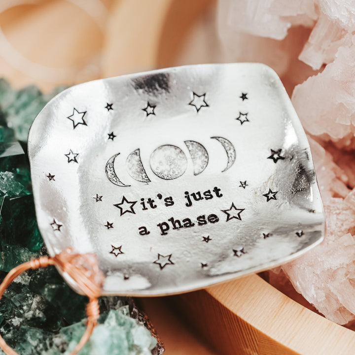 It's Just A Phase Moon Phases Trinket Dish Salt and Sparkle