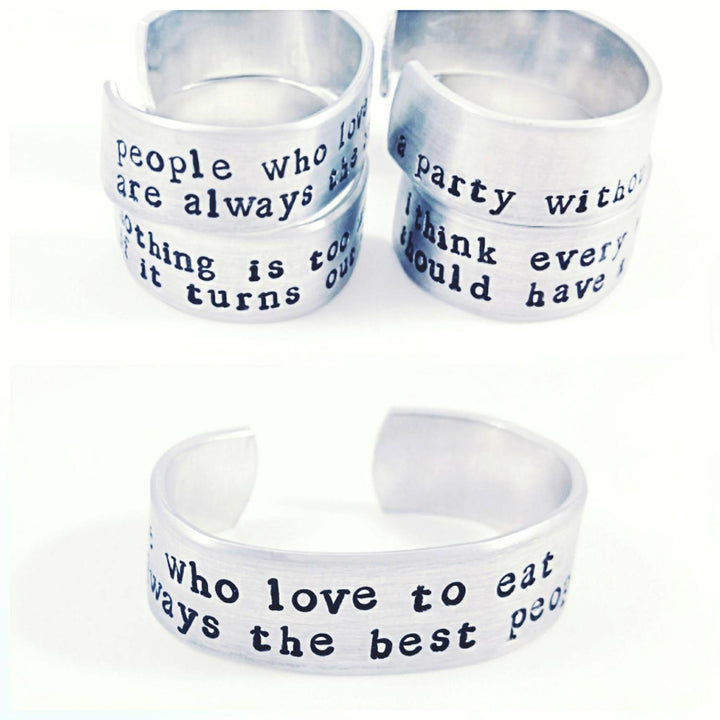 Julia Child Quotes Napkin Rings Salt and Sparkle