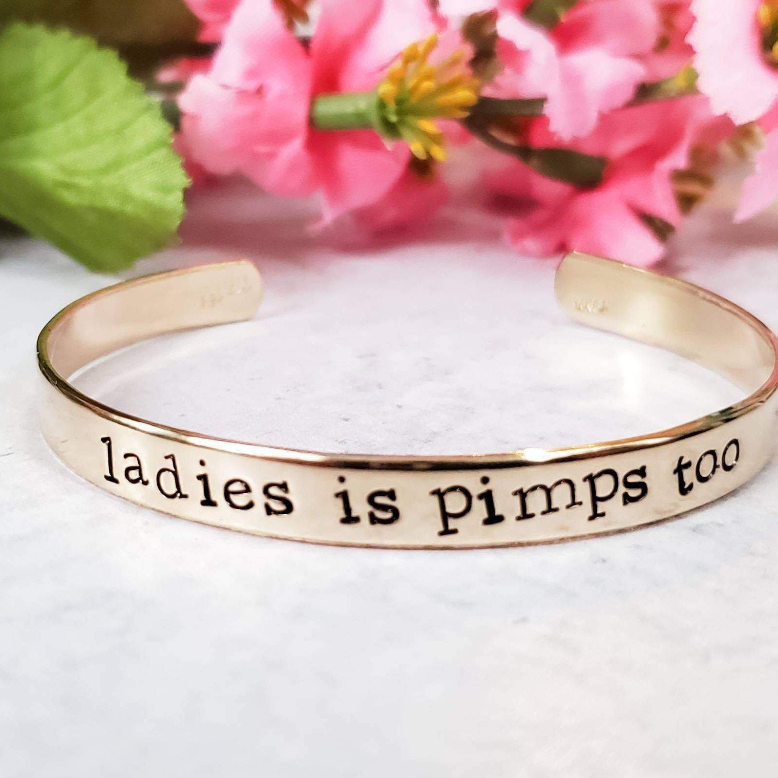 LADIES IS PIMPS TOO Stacking Cuff Bracelet Salt and Sparkle