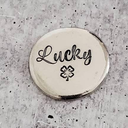 LUCKY Charm St Patrick's Day Pocket Stone Salt and Sparkle