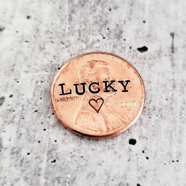 Lucky Penny Keychain Salt and Sparkle