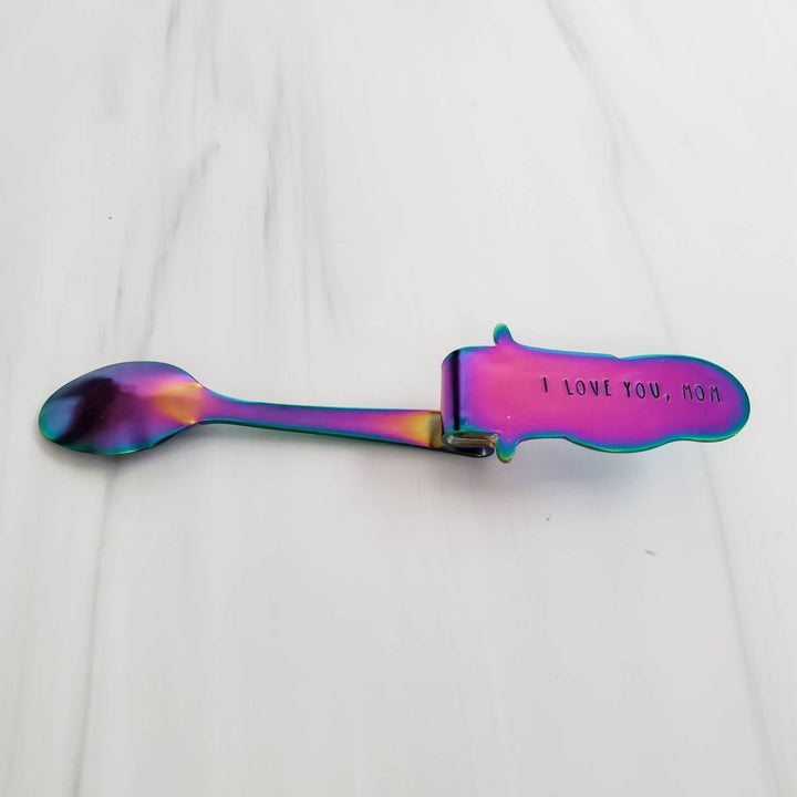 MAKE WAVES Rainbow Mermaid Spoon Salt and Sparkle