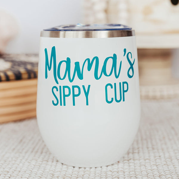 MAMA'S SIPPY CUP Insulated Wine Tumbler Salt and Sparkle