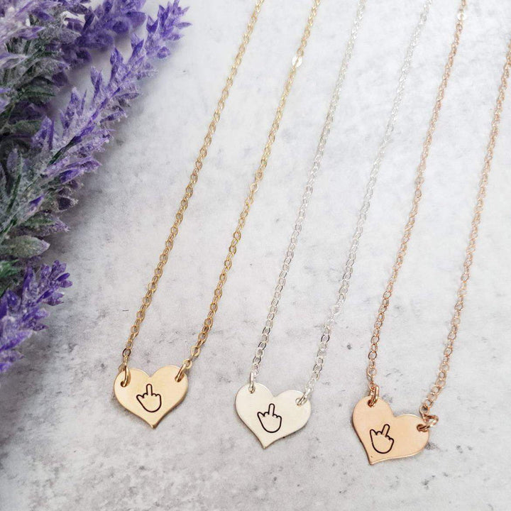 MEOW Heart Necklace Salt and Sparkle