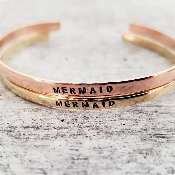 MERMAID Skinny Cuff Bracelet Salt and Sparkle